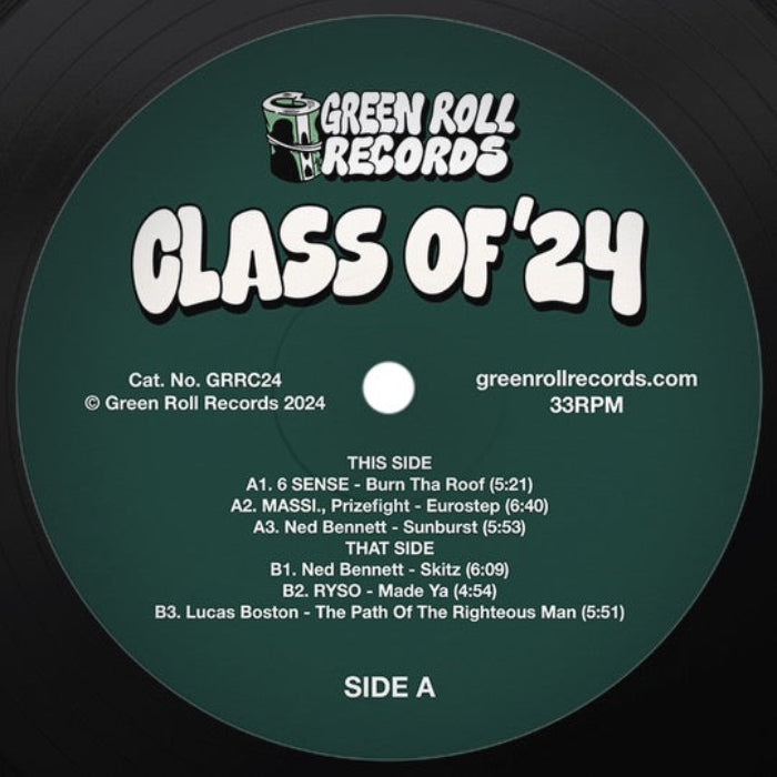 “Class Of ‘24” Greatest Hits Compilation front cover art. Techno music 12" Vinyl