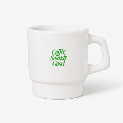 Sounds Good Milk Glass Mug (Green)