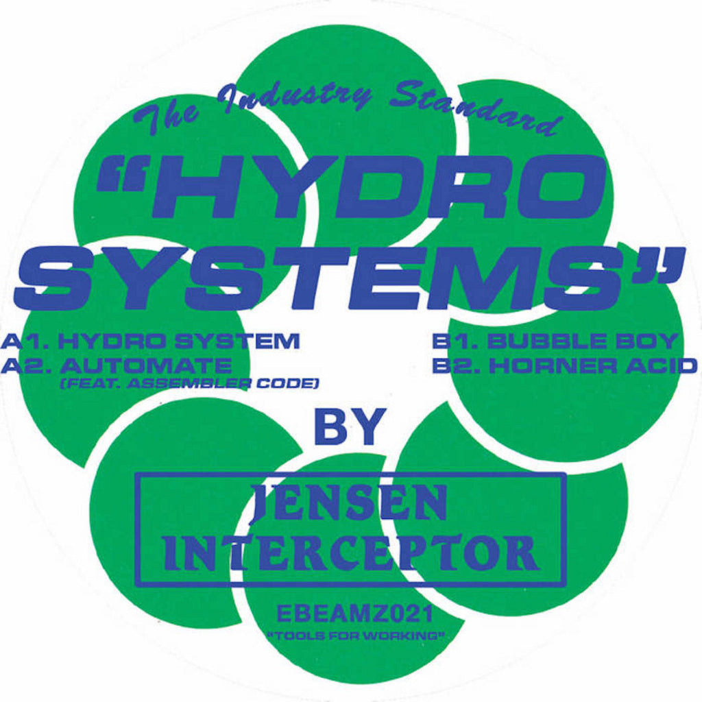 Jensen Interceptor – Hydro Systems vinyl record, released on E-Beamz (EBEAMZ021). Industrial-infused electro with acidic bass and high-energy percussion. Fast shipping Australia-wide.