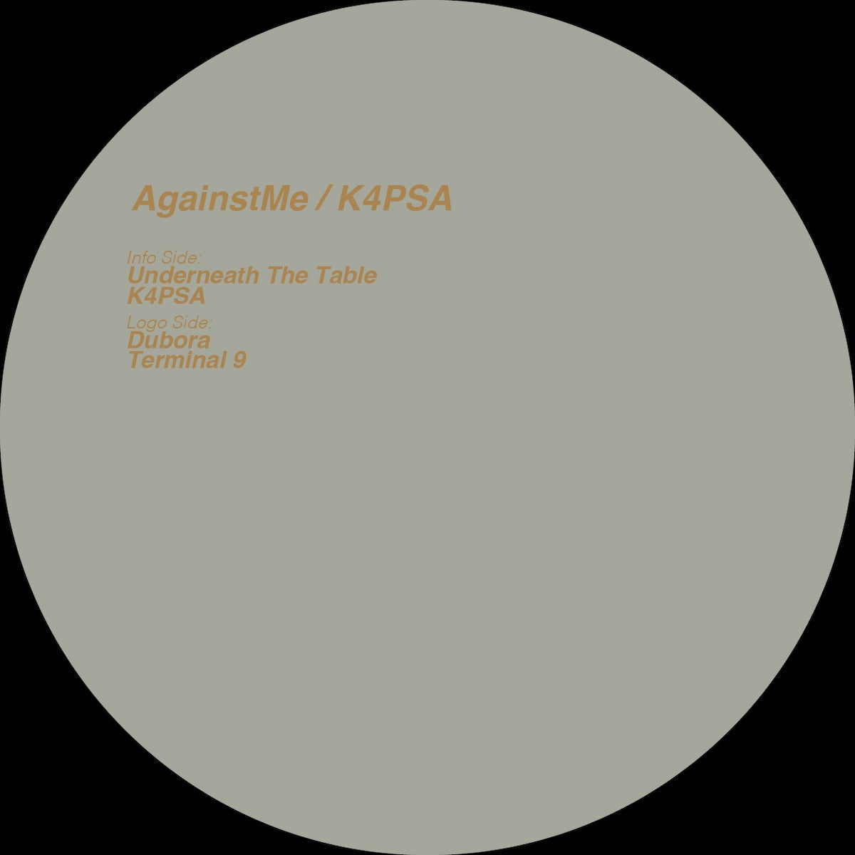 AgainstMe – K4PSA on KEY Vinyl KEY057 techno vinyl record Australia