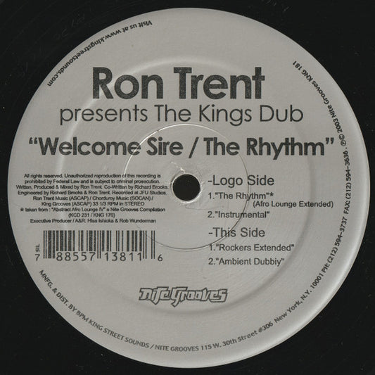 Ron Trent Welcome Sire The Rhythm KNG181 deep house vinyl sale Australia