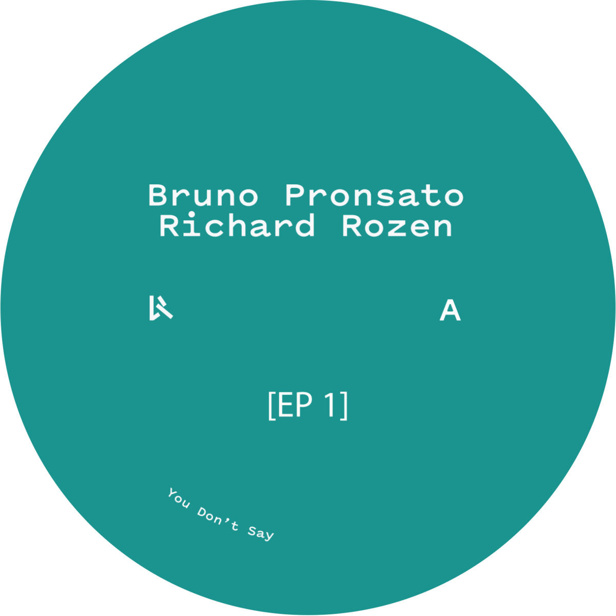 Bruno Pronsato and Richard Rozen EP 1 on Logistic Records LOG85 vinyl record Australia