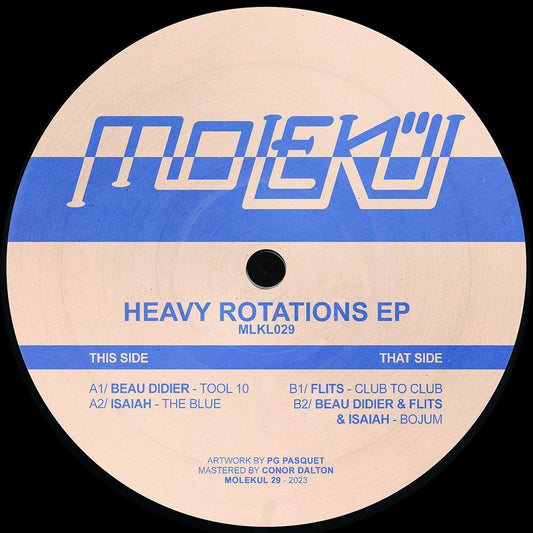 Beau Didier, Isaiah and Flits – Heavy Rotations EP on Molekül MLKL029 2026 repress vinyl record Australia