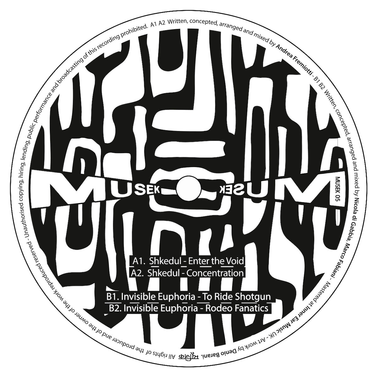 Shkedul Invisible Euphoria MUSEK 05 Musek MSK05 vinyl record Australia