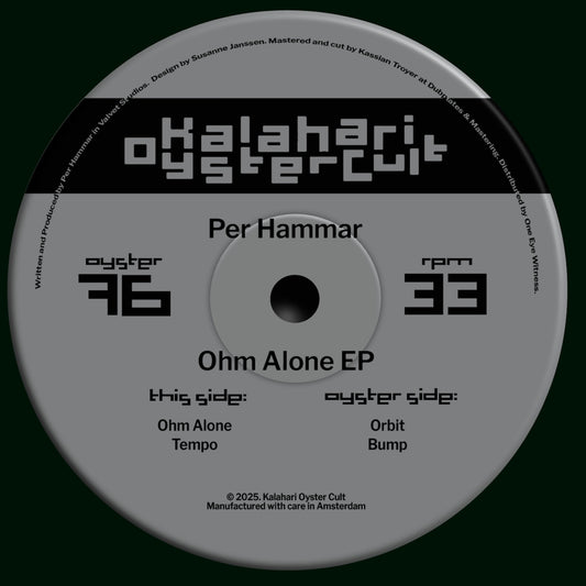 Per Hammar Ohm Alone EP on Kalahari Oyster Cult OYSTER76 vinyl record Australia