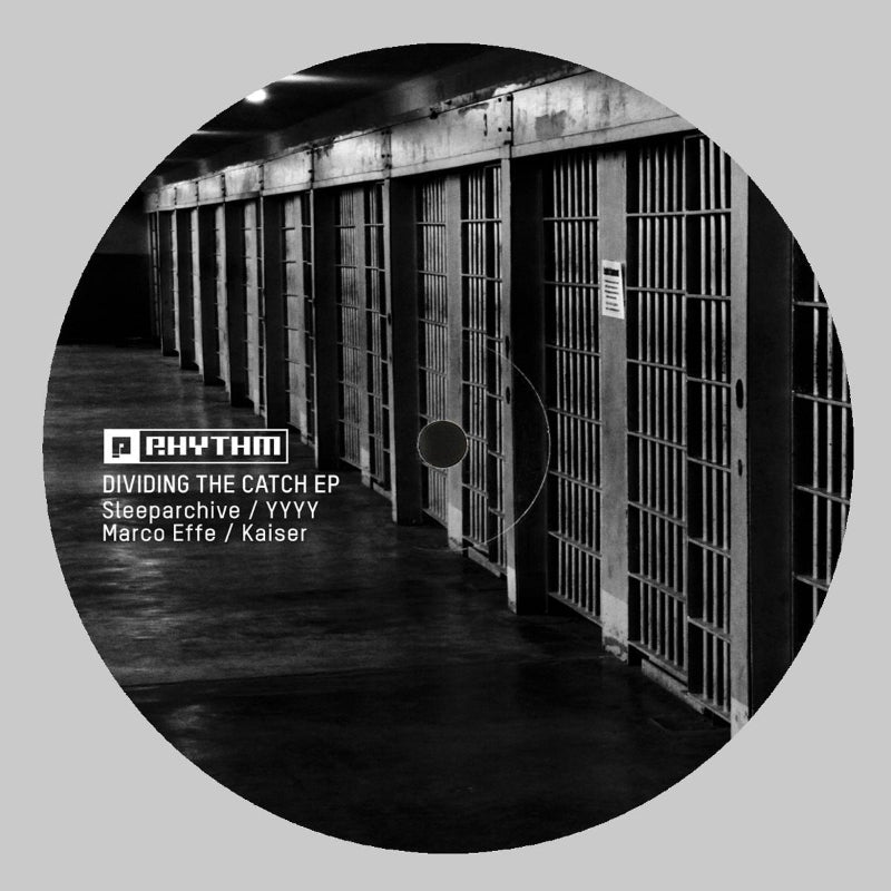 Cover of Dividing The Catch EP on Planet Rhythm Records, 12" hard techno vinyl

