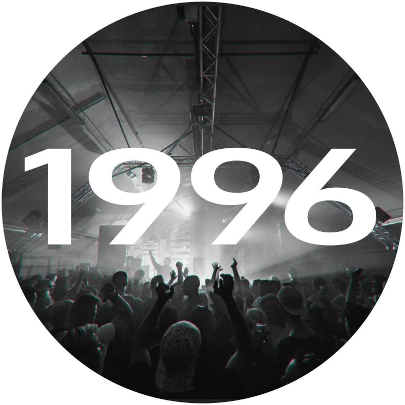 Cover of LA’s 1996 EP on Planet Rhythm Records, 12" grey marbled techno vinyl

