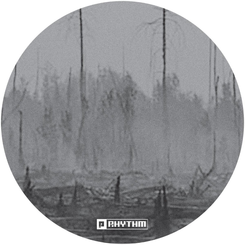 Cover of Jürgen Degener’s Ember EP on Planet Rhythm Records, 12" clear hard techno vinyl with poster