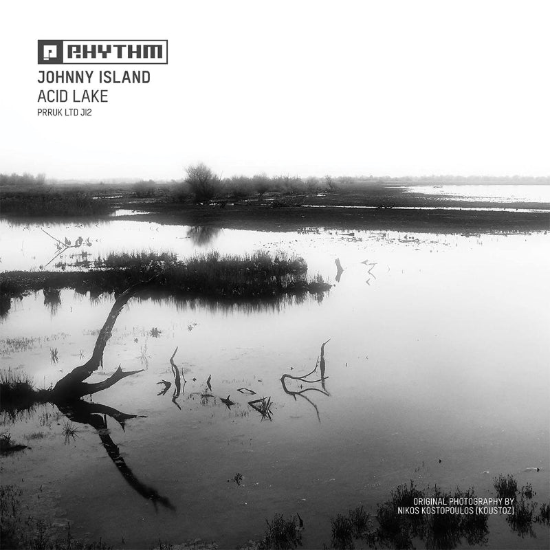 Cover art of Johnny Island's Acid Lake EP on Planet Rhythm Records, 12" black techno vinyl