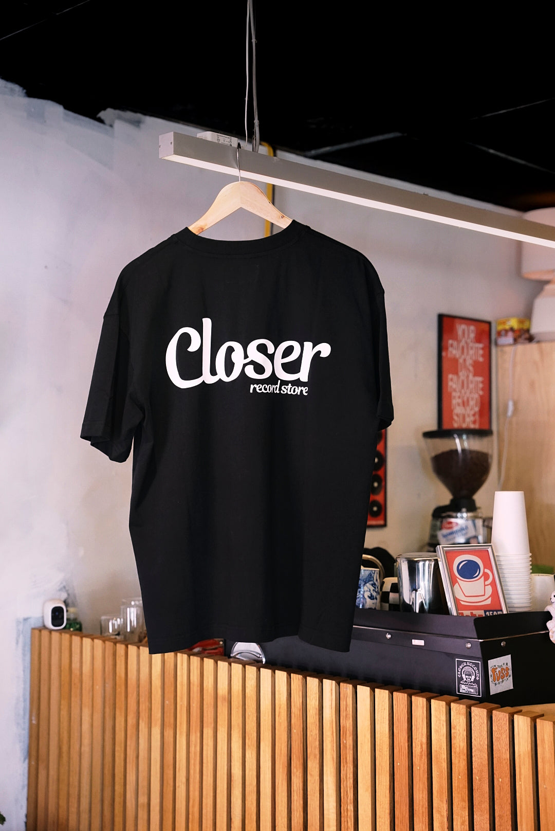 Closer Record Store Staff Tee (Black/White)