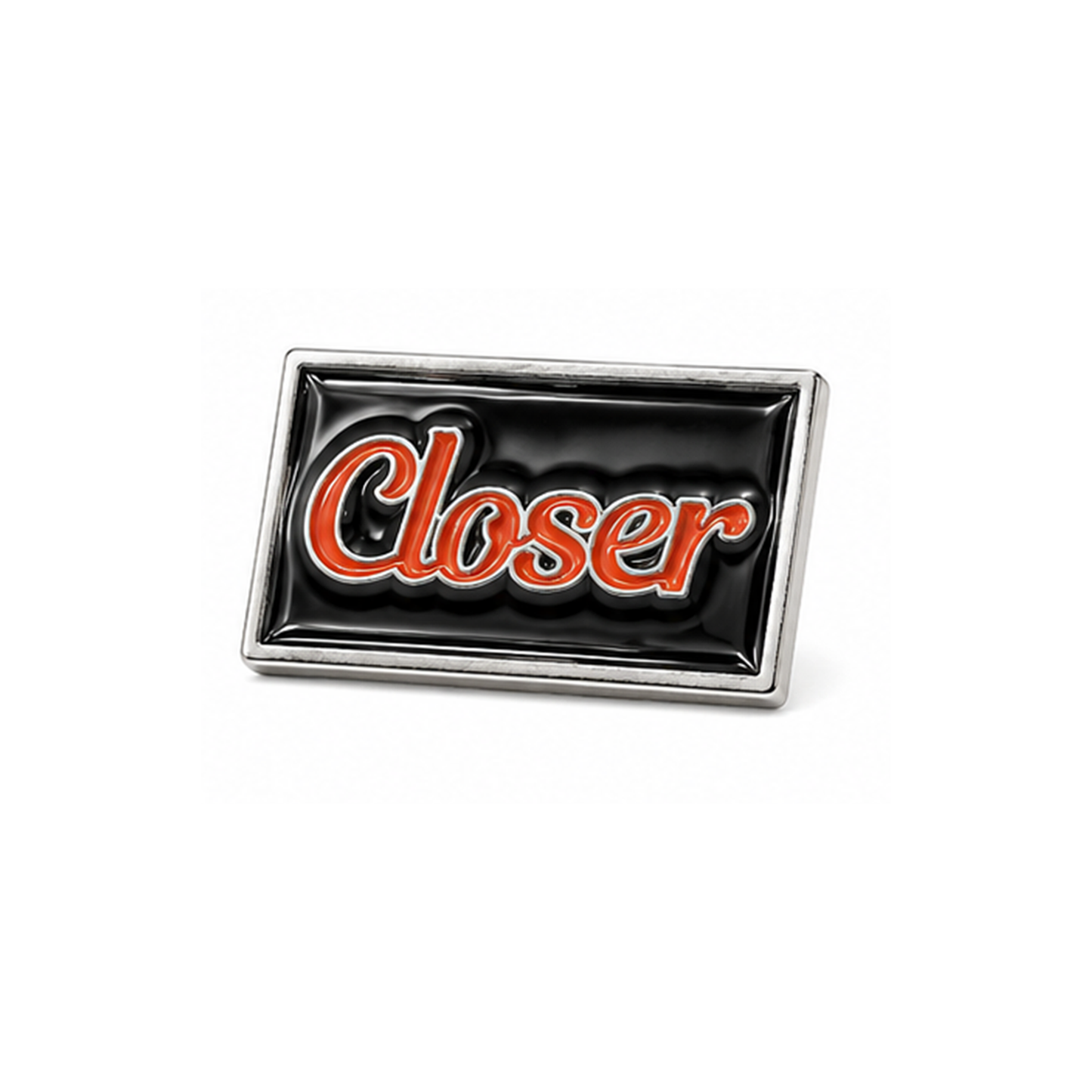 Closer Logo Brooch Pin – Black & Orange