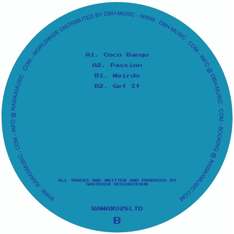 Gunnter Coco Bango EP on RAWAX RAWAX028LTD vinyl record Australia