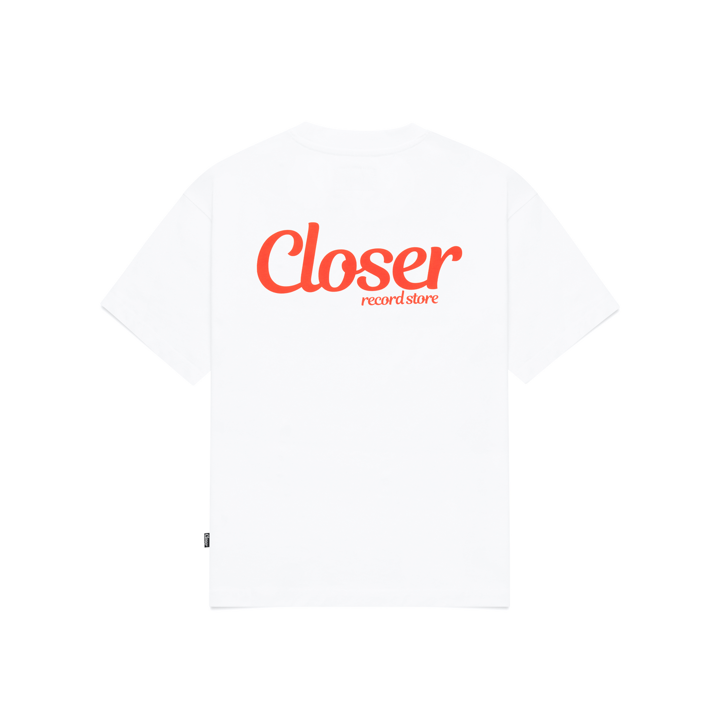 Closer Record Store Staff Tee (White/Red)