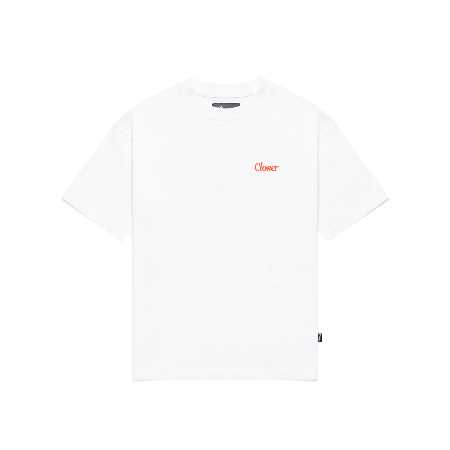 Closer Record Store Staff Tee (White/Red)