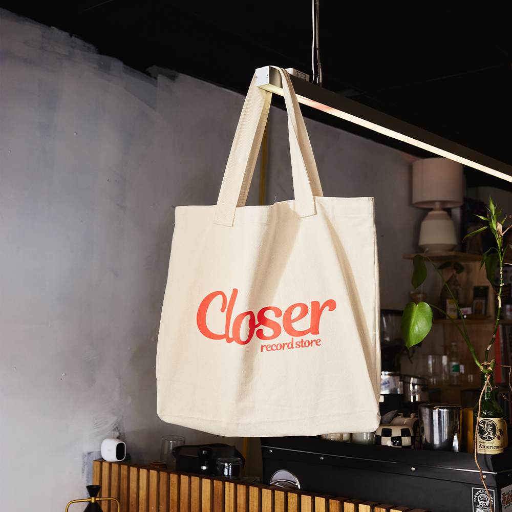 Closer Record Store Staple Tote (Cream/Red)