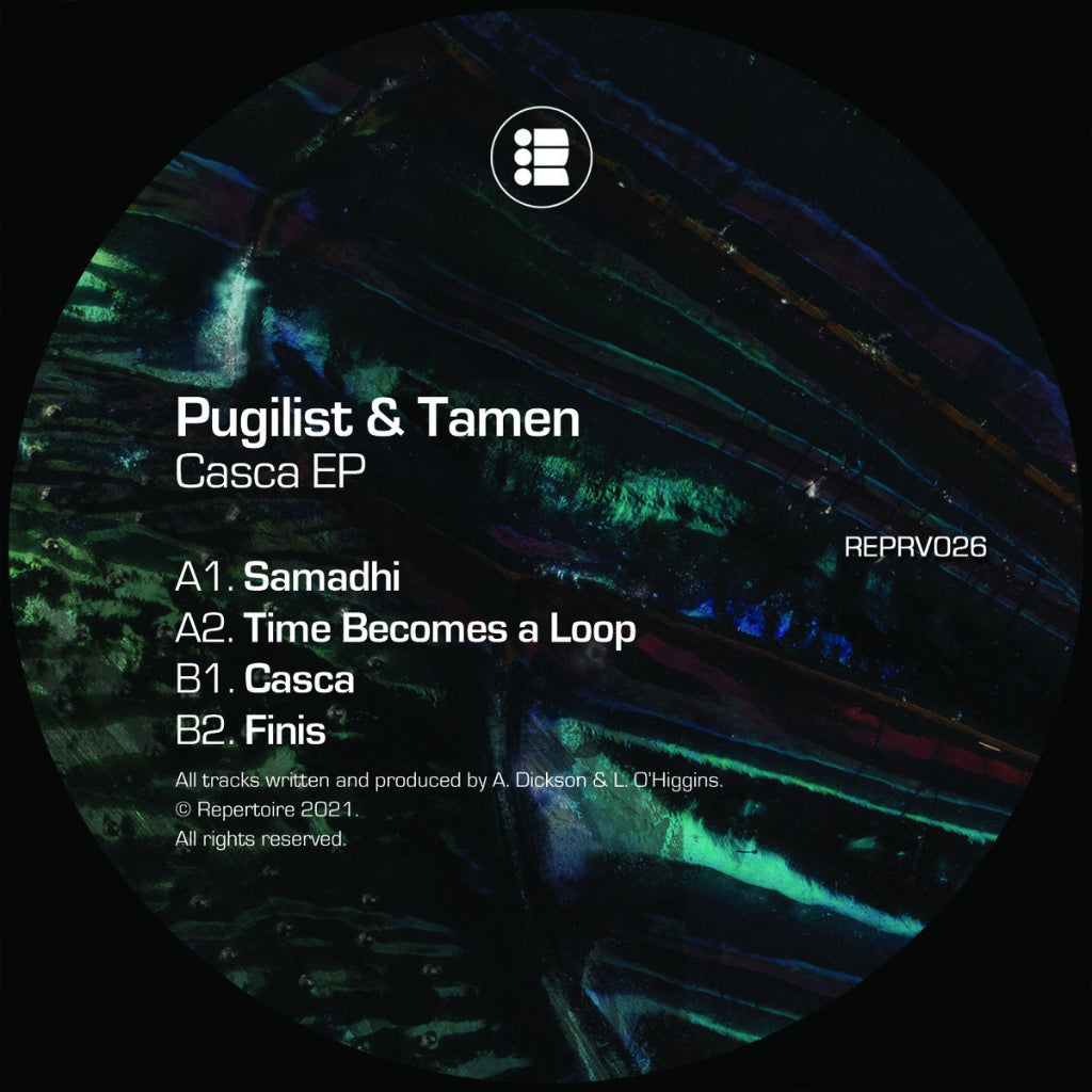 Pugilist & Tamen – Casca EP vinyl record, released on Repertoire (REPRV026). Deep breakbeat with sub-aquatic bass and intricate drum programming. Fast shipping Australia-wide