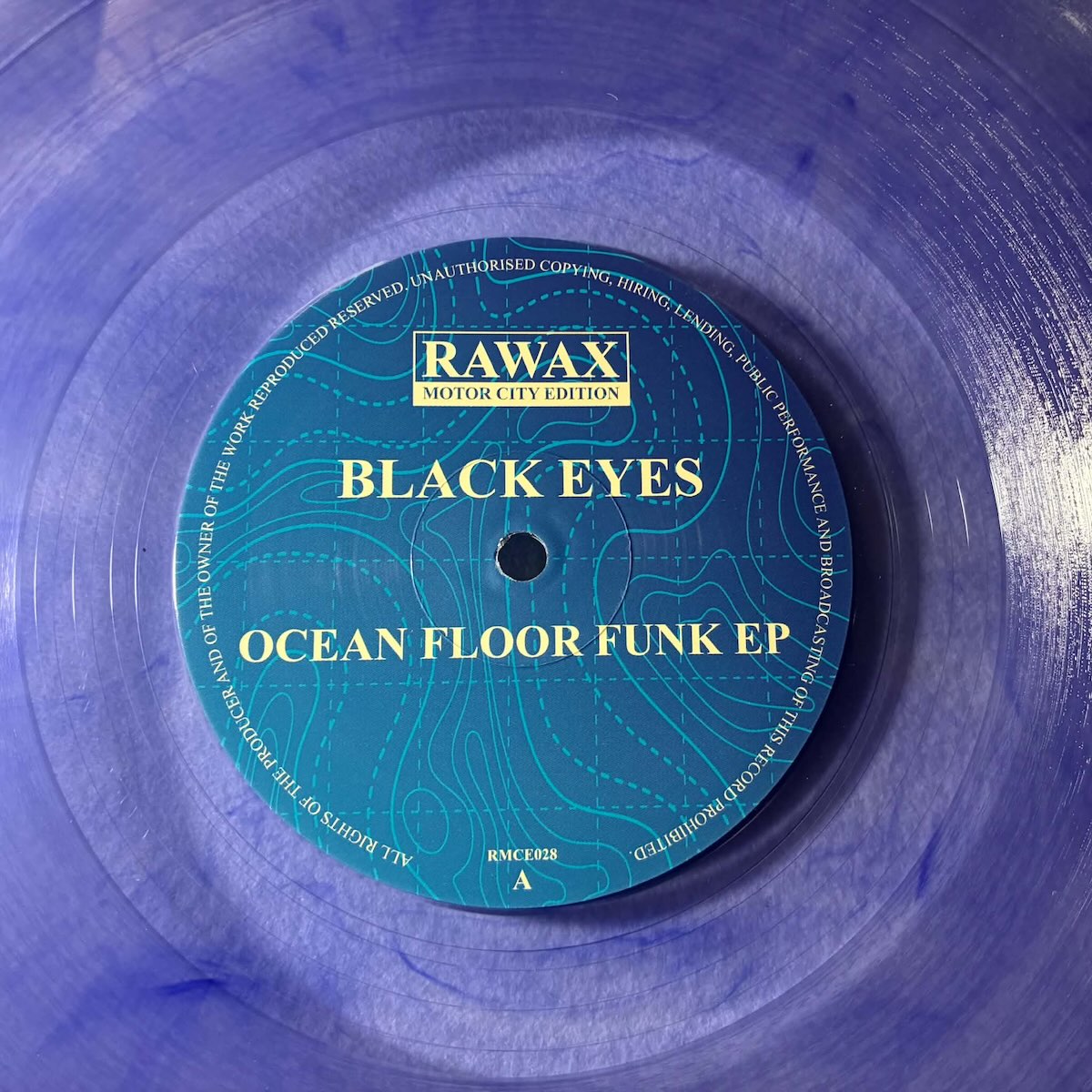 Black Eyes Ocean Floor Funk EP on RAWAX Motor City Edition RMCE028P transparent purple vinyl record Australia