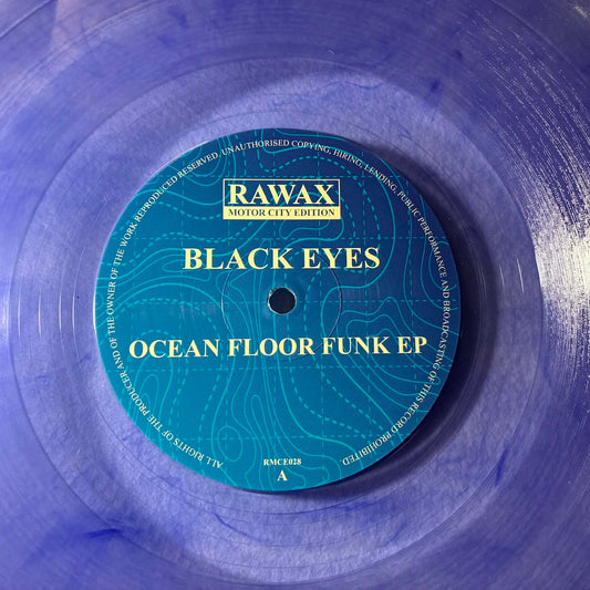 Black Eyes Ocean Floor Funk EP on RAWAX Motor City Edition RMCE028P transparent purple vinyl record Australia