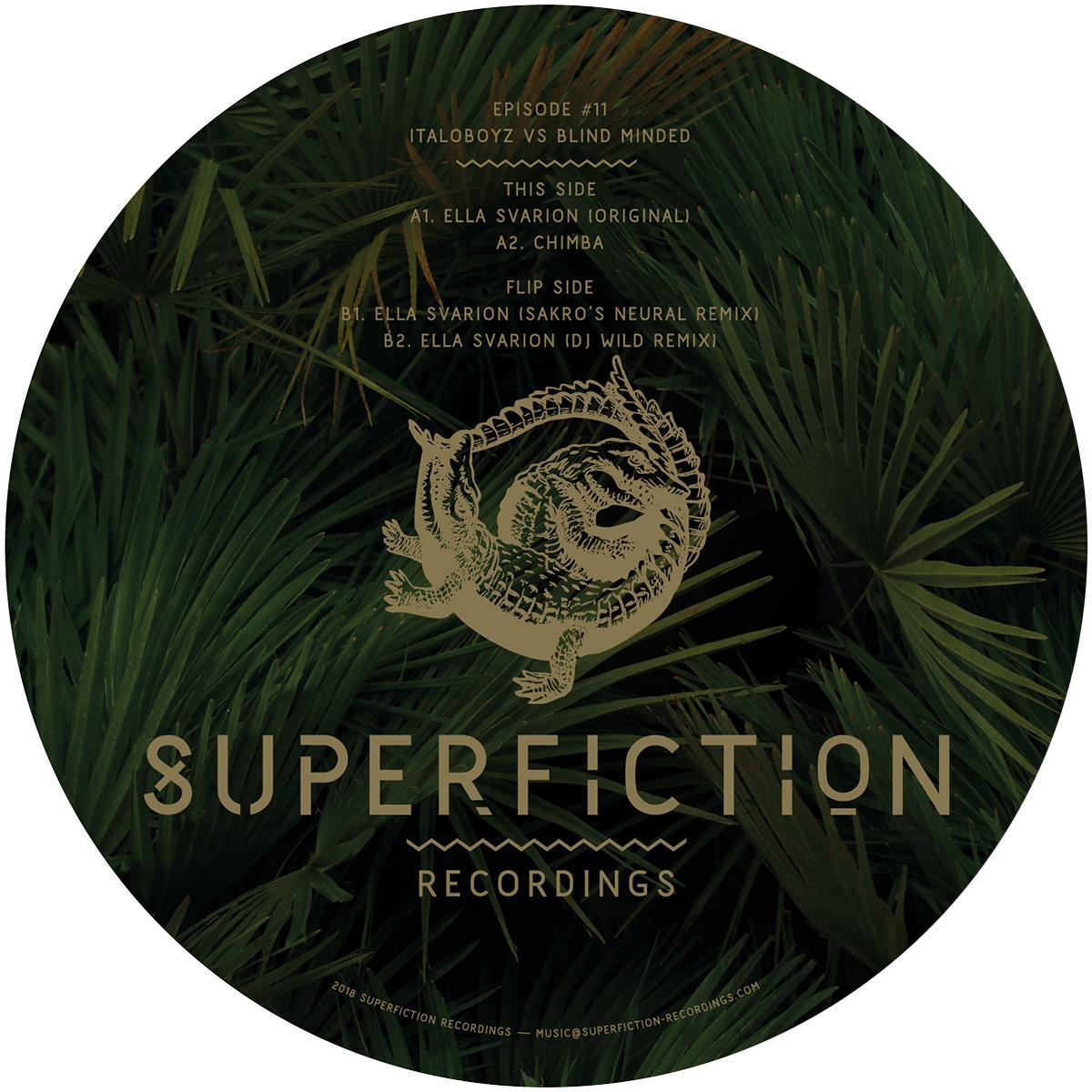 Italoboyz vs Blind Minded Episode #11 on Superfiction Recordings SFICT011 vinyl record Australia