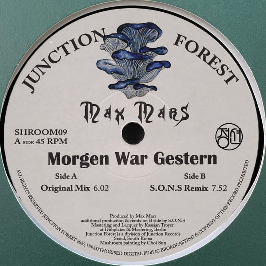 Max Mars – Morgen War Gestern Junction Forest SHROOM09 trance vinyl Australia