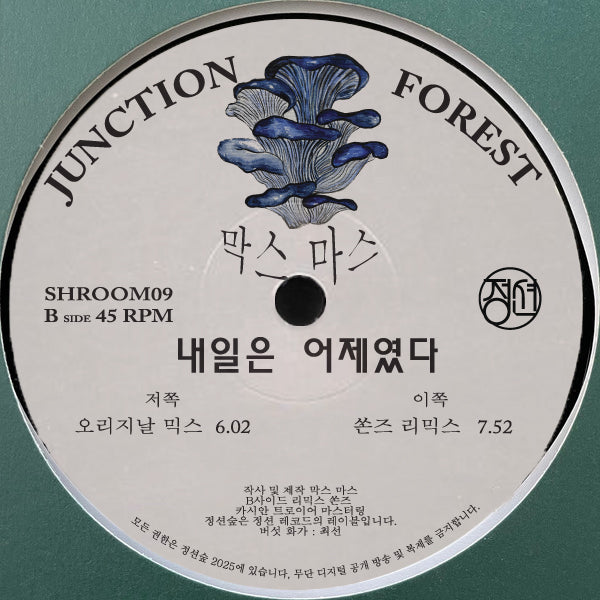 Max Mars – Morgen War Gestern Junction Forest SHROOM09 trance vinyl Australia