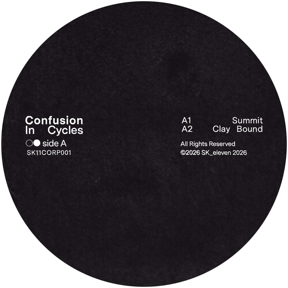 Confusion In Cycles on SK_eleven SK11CORP001 vinyl record Australia