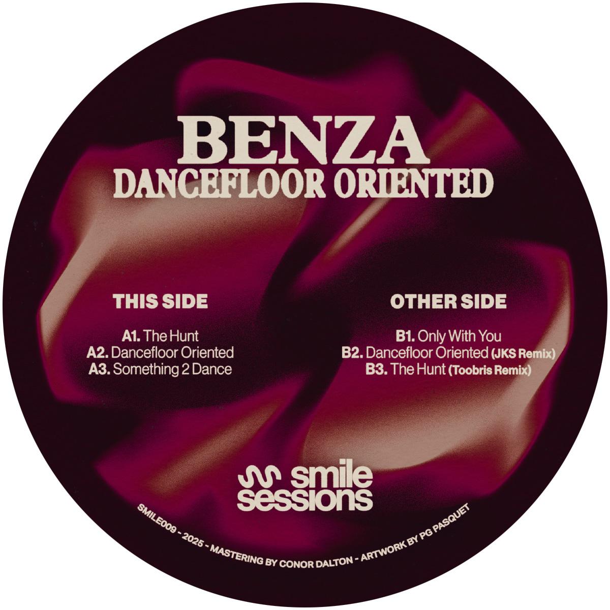 BENZA – Dancefloor Oriented EP on Smile Sessions SMILE009 2026 repress vinyl record Australia