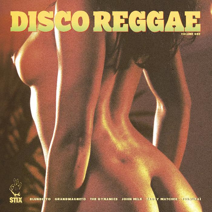 Various Artists Disco Reggae Volume One vinyl record cover. An image of a nude woman, with the album title and artist names displayed at the bottom.