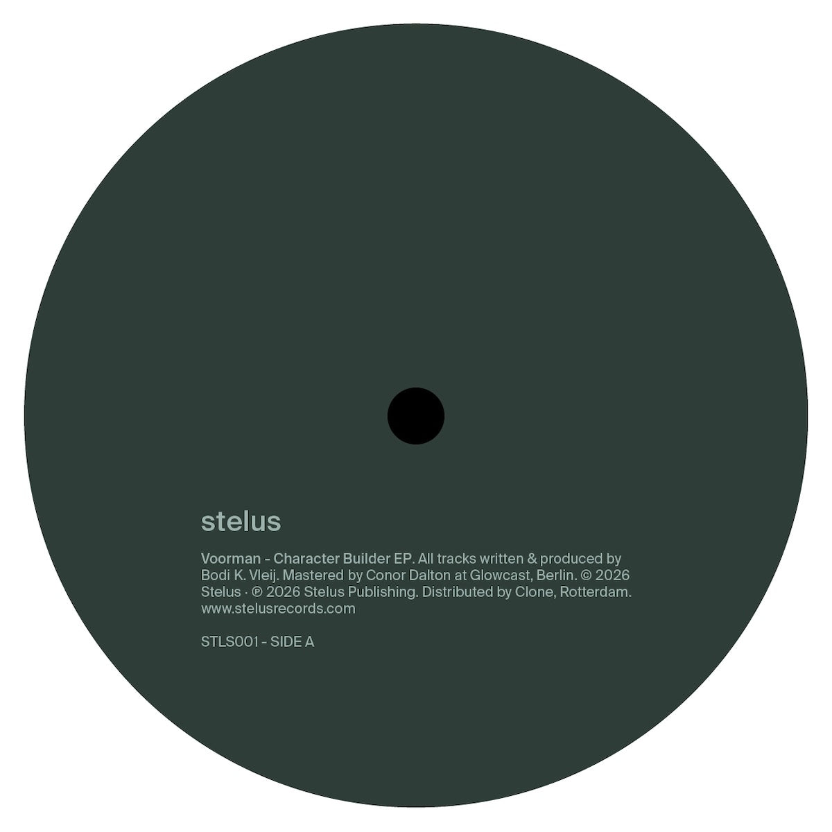 Voorman – Character Builder EP on Stelus STLS001 techno vinyl record Australia