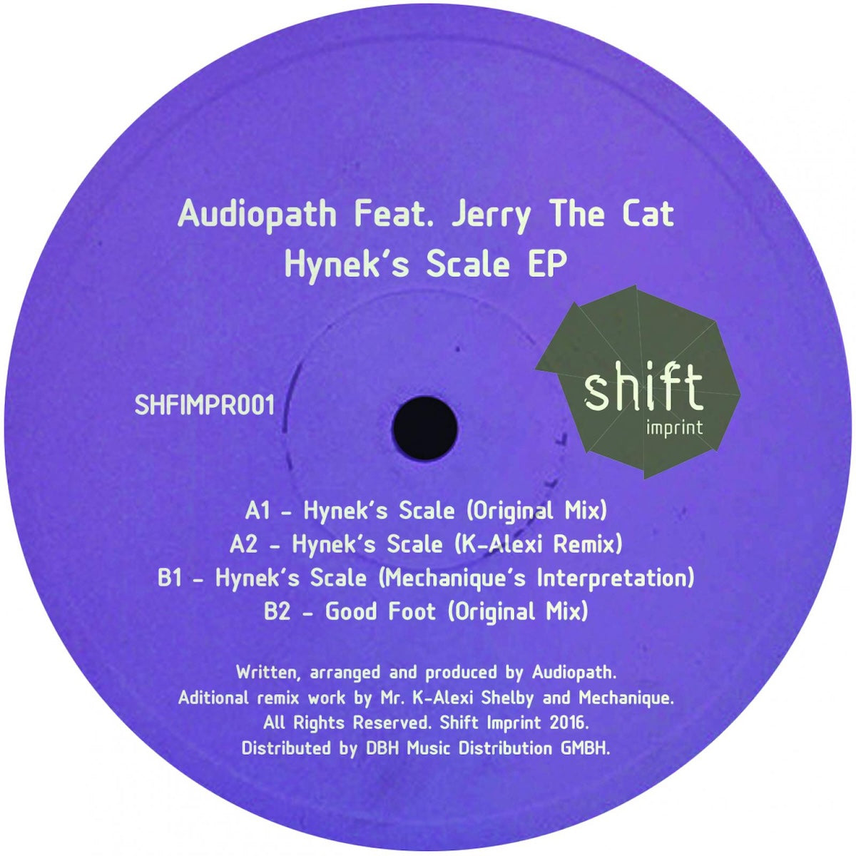 Audiopath feat. Jerry The Cat Hynek’s Scale EP Shift Imprint SHFIMPR001 vinyl record Australia