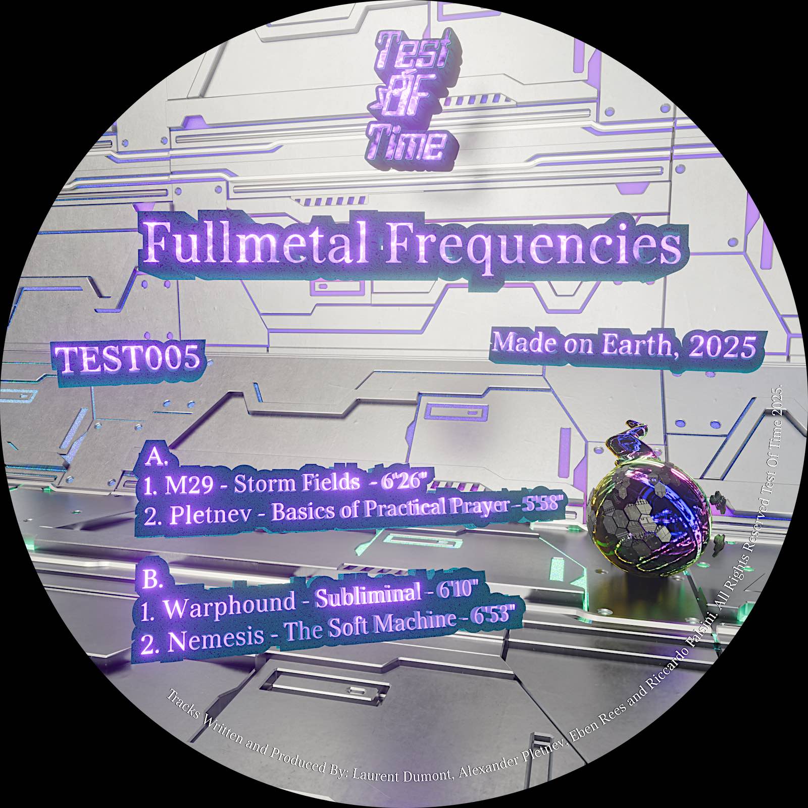 Fullmetal Frequencies TEST005 Test Of Time Records trance vinyl compilation Australia