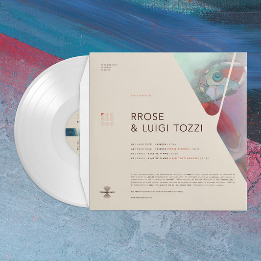 Rrose Luigi Tozzi Split Series 01 Technokunst TKST001 180g white 12 inch techno vinyl Australia
