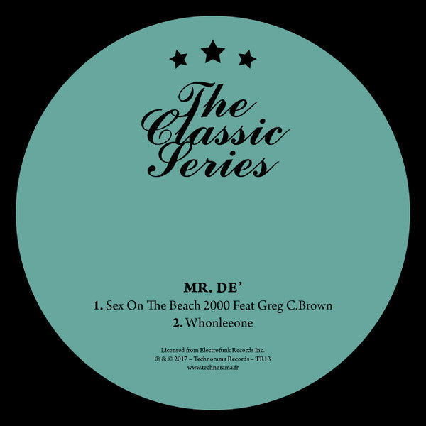 Mr De’ Sex On The Beach 2000 TR13 house vinyl sale Australia
