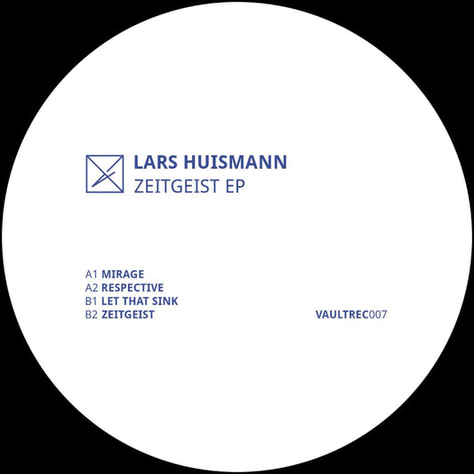 Album cover for Lars Huismann's 'Zeitgeist EP' with tracklist on a white circle