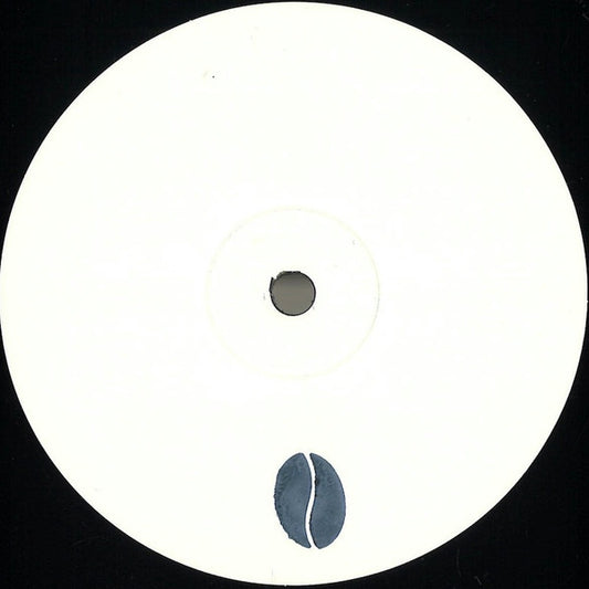 Vinyl record with a blue label on a white background