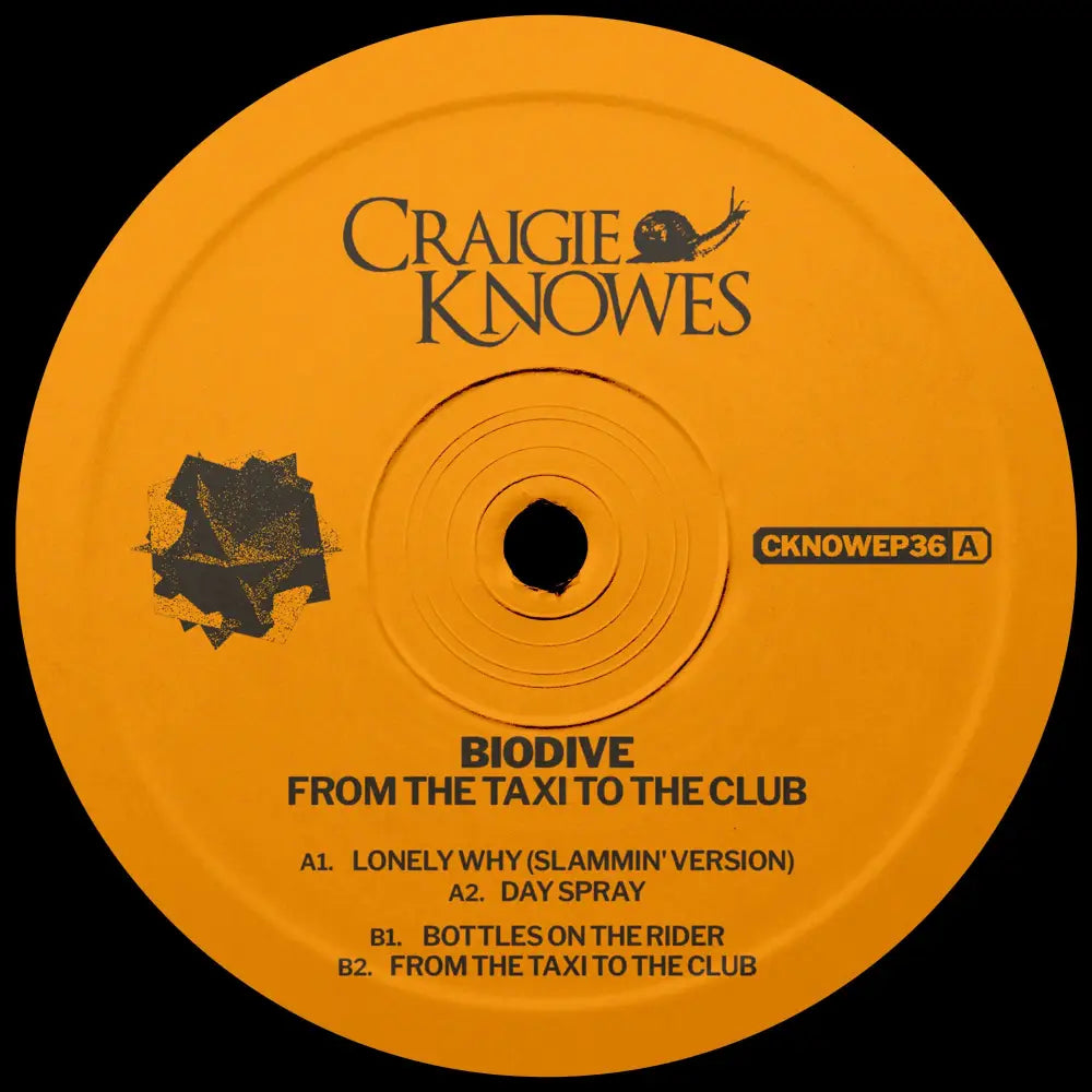 Biodive - From The Taxi To Club | Craigie Knowes (CKNOWEP36) • Vinyl • Acid, Breaks, Tech House, Techno - Fast shipping