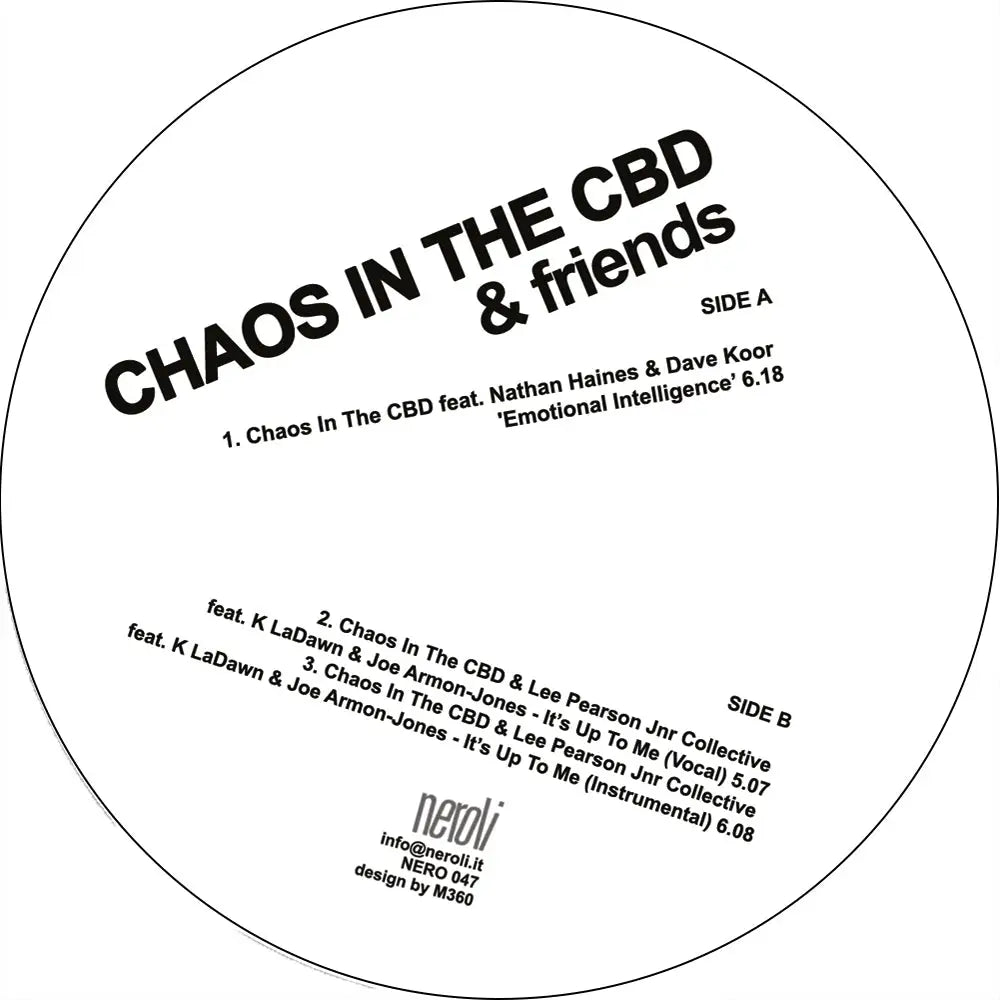 Chaos In The CBD - Emotional Intelligence I Neroli (NERO047) • 12 Vinyl • Deep House - Fast shipping