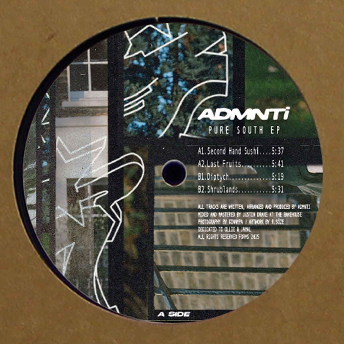 ADMNTi Pure South EP on FORMS FMS001 vinyl record Australia