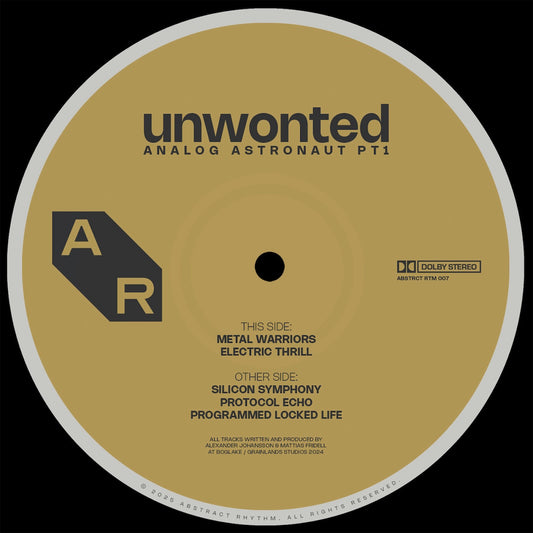 Unwonted Analog Astronaut Pt1 on Abstract Rhythm ABSTRCT RTM 007 vinyl record Australia