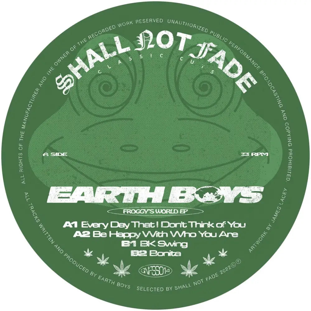 Earth Boys - Froggy’s World EP | Shall Not Fade (SNFCC014) • Vinyl • Deep House, Tribal House - Fast shipping