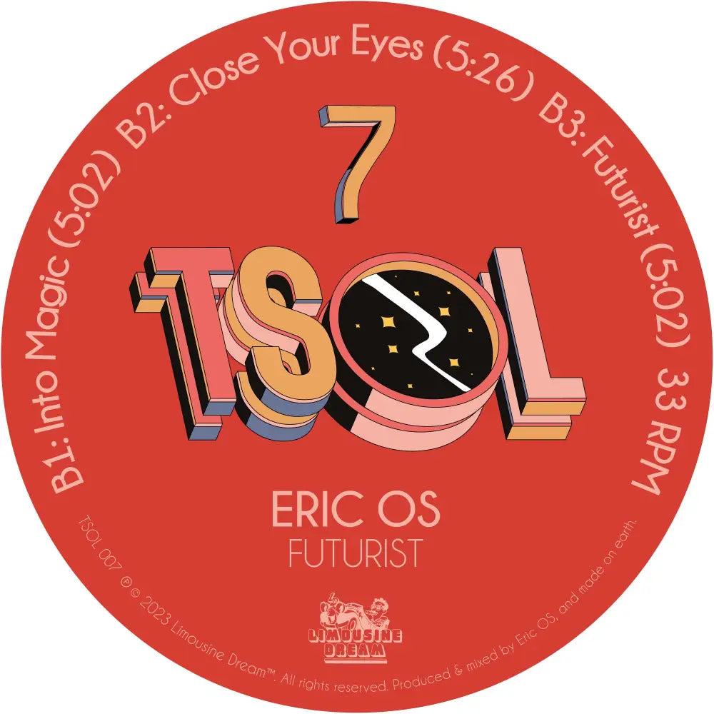 Eric OS - Futurist | Limousine Dream (TSOL007) • Vinyl • Tech House - Fast shipping