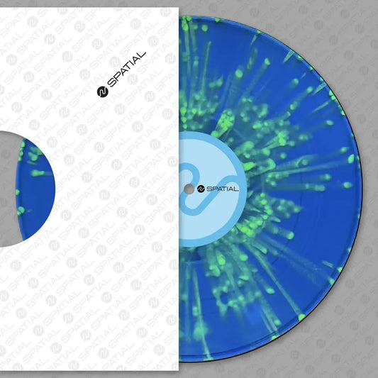 Splatter vinyl record of Eusebeia's 'Age Of Awareness' on Spatial. Atmospheric drum & bass with diverse breakbeats and jungle vibes.