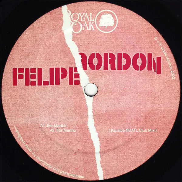 Felipe Gordon - For Martha | Royal Oak (ROYAL052) • Vinyl • Deep House, House - Fast shipping