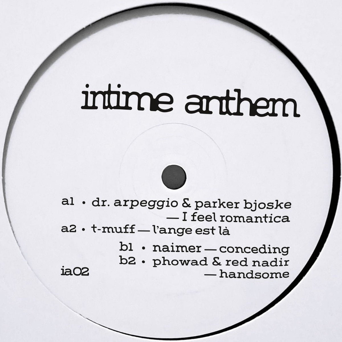 Intime Anthem IA02 12 inch disco house vinyl record Australia