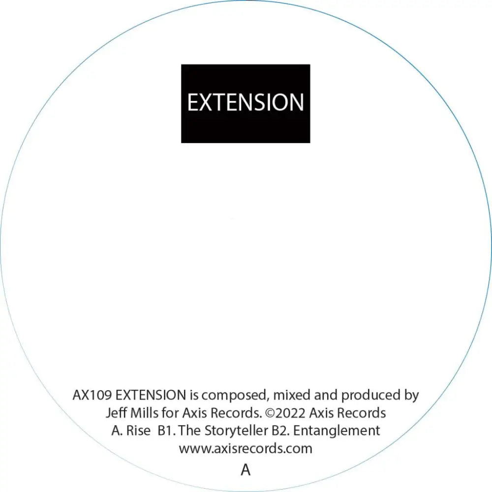 Jeff Mills - Extension | Axis (AX109) • Vinyl • Techno - Fast shipping