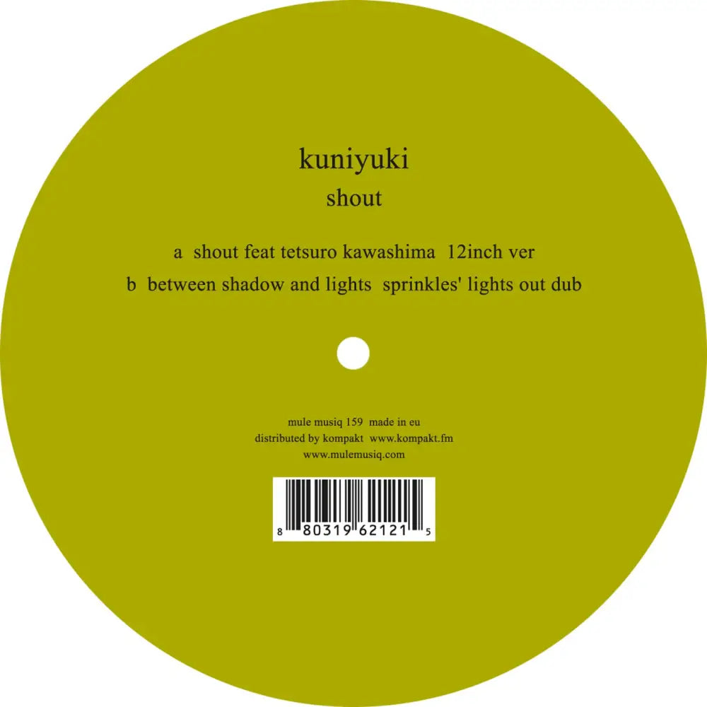 Kuniyuki - Shout I Mule Musiq (Mule 159) • 12 Vinyl • Deep House - Fast shipping