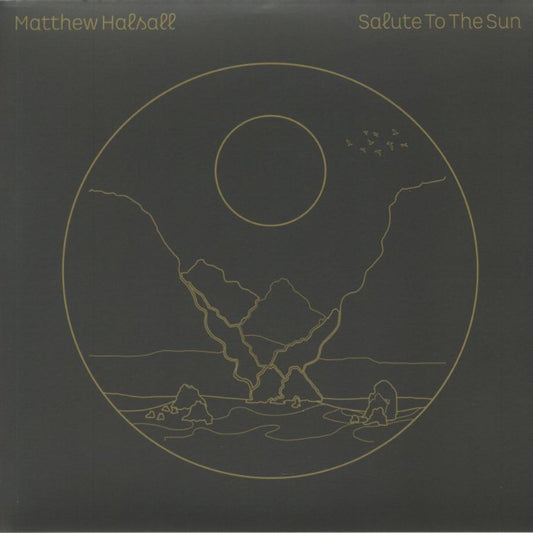 Front cover of Matthew Halsall’s "Salute To The Sun" vinyl record featuring artwork with natural elements, reflecting the album’s spiritual jazz and ambient themes.