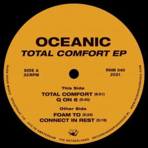 Oceanic - Total Comfort EP | Rush Hour (RHM 040) • Vinyl • Techno - Fast shipping