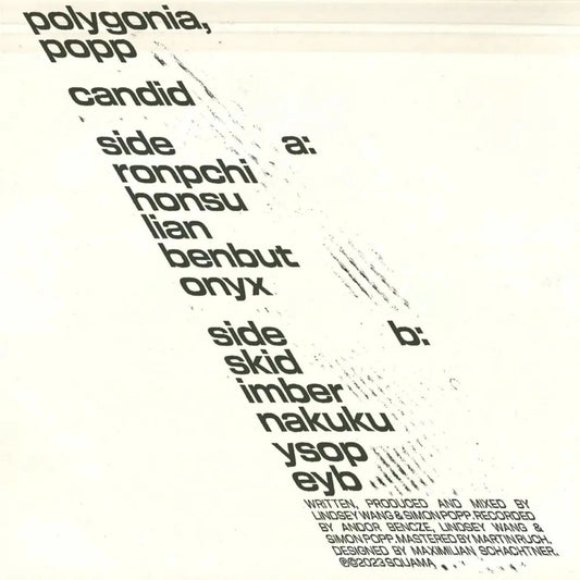 Polygonia & Popp - Candid album  Frontcover