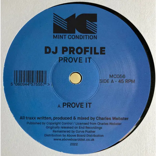 DJ Profile - Prove It | Mint Condition (MC056) • Vinyl • Deep House, Tech House - Fast shipping